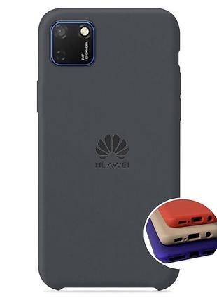 Чехол silicone full case для huawei y5p 2020 (29) dark grey темно серый
