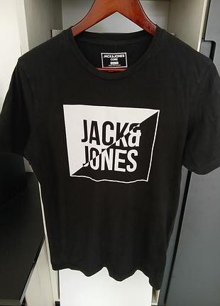 Черная футболка jack &amp; jones core | slim fit | оригинал