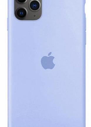 Чехол silicone case для iphone 11 pro lilac cream голубой