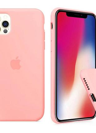 Чехол silicone full case для iphone 12 pro grapefruit грейпфрут