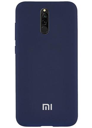 Чехол silicone case для xiaomi redmi 8 (28) dark blue темно синий