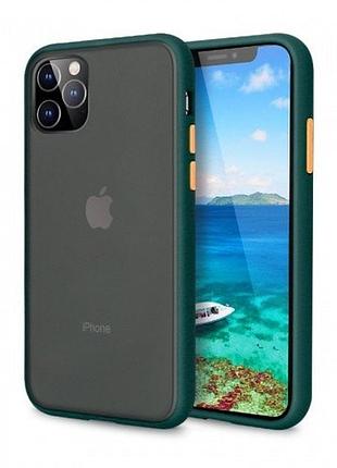 Протиударний чохол avenger case для iphone 12 pro max (02) midnight green