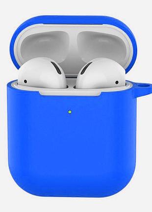 Чехол silicone case soft для airpods ultra blue (40) синий