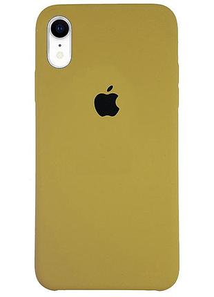 Чехол silicone full case для iphone xr gold золотой