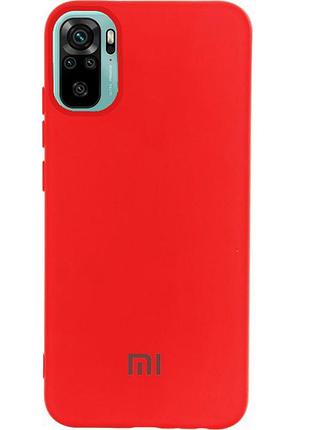Чохол silicone case для xiaomi redmi note 10 4g (24) red червоний