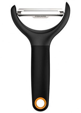 Ніж кухонний fiskars functional form для чищення овочів фруктів 15 см рукоять чорна сантопрен 1016122
