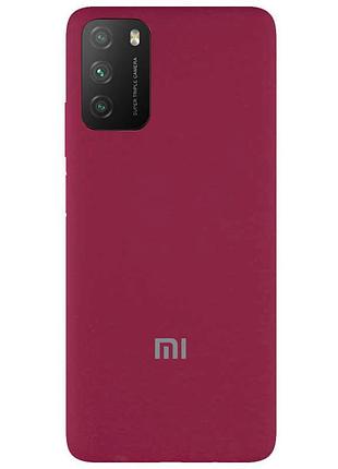 Чохол silicone case premium для xiaomi poco m3 marsala (23) марсала