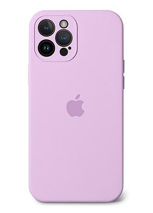 Чехол silicone case full camera protective для iphone 15 pro - light lilac