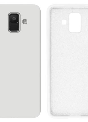 Чехол silicone case для samsung a6 2018 (22) white белый
