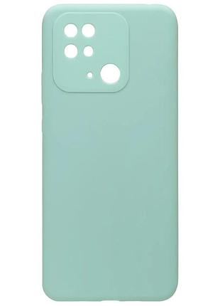 Чехол silicone case camera protective для xiaomi redmi 10c sea blue (02) бирюза