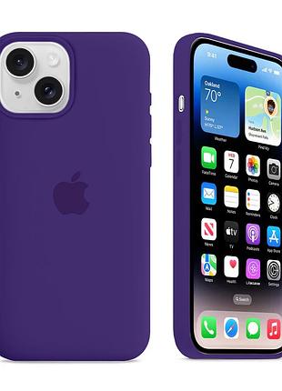 Чехол kassel silicone full case protective для iphone 13 с микрофиброй фиолетовый ultraviolet