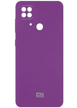 Чехол silicone case camera protective для xiaomi redmi 10c purple (14) фиолетовый