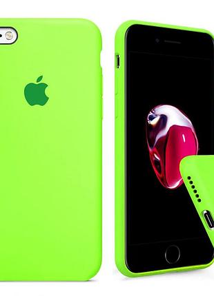 Чохол silicone full case для iphone 6/6s party green яскраво зелений