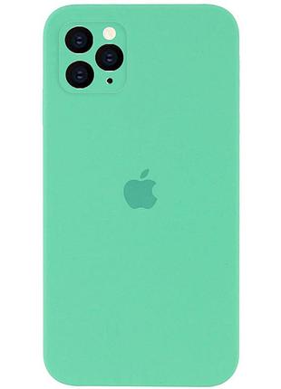 Чехол silicone full case camera square (квадратные) для iphone 11 pro spearmint (35) мятный