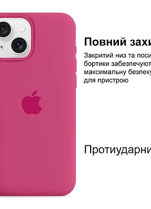 Чехол kassel silicone full case protective для iphone 14 с микрофиброй розовый dragon fruit 2