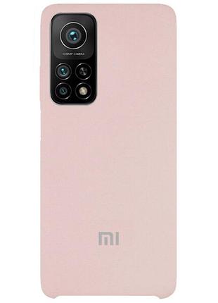 Чехол silicone case premium для xiaomi mi 10t pink sand (18) пудра