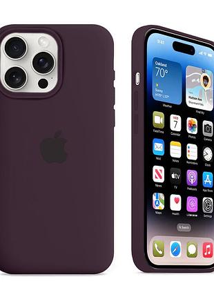Чохол kassel silicone full case protective для iphone 15 pro з мікрофіброю фіолетовий elderberry