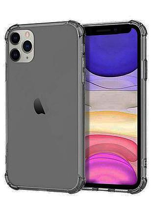 Чехол прозрачный black strong для iphone 11 pro max черный