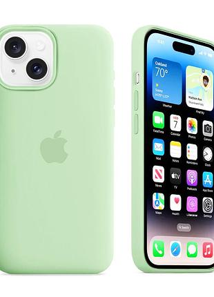 Чехол kassel silicone full case protective для iphone 13 с микрофиброй фисташковый pistachio