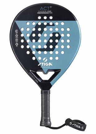 Ракетка для падел тенниса stiga racket act black/blue (2202-0916-01)