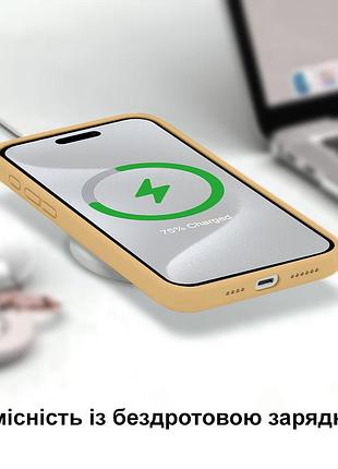 Чехол kassel silicone full case protective для iphone 16 pro с микрофиброй песочный gold 8