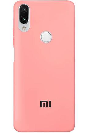 Чехол silicone case premium для xiaomi redmi note 7 light pink (04) розовый