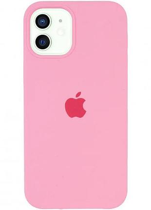 Чохол silicone case для iphone 12 mini light pink рожевий