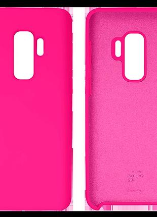 Чохол silicone case camera protective для samsung s9 plus (21) яскраво рожевий shiny pink