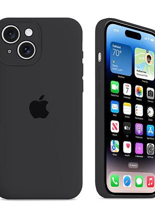 Чехол с защитой камеры kassel silicone camera protective для iphone 14 (15) темно-серый charcoal gray