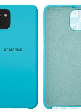 Чехол силиконовый full противоударный premium для samsung a03 (2) sea blue морская волна