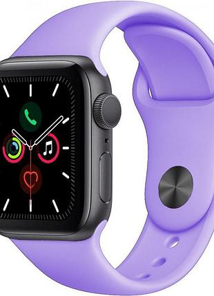 Силиконовый ремешок для apple watch 42mm/44mm/45mm lilac голубой