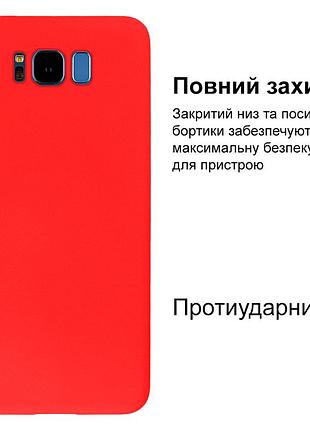 Чехол silicone case camera protective для samsung s8 plus (01) красный red 2