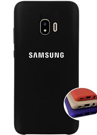 Чехол silicone full case для samsung j2 pro 2018 (25) black черный