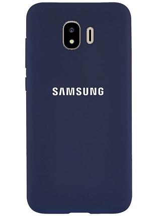 Чехол silicone case для samsung j4 (28) dark blue темно синий