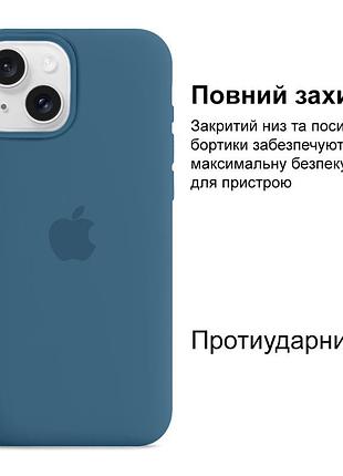 Чехол kassel silicone full case protective для iphone 15 с микрофиброй синий blue cobalt 2