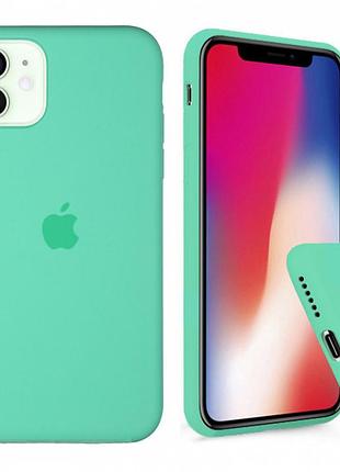 Чохол silicone full case для iphone 12 mini spearmint м'ятний