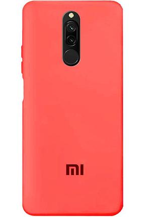 Чехол silicone case premium для xiaomi redmi 8 camelia (15) светло красный