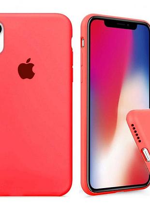 Чехол silicone full case для iphone xr coral коралловый