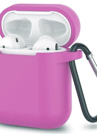 Чехол silicone case carabine для airpods dragon fruit (36) розовый