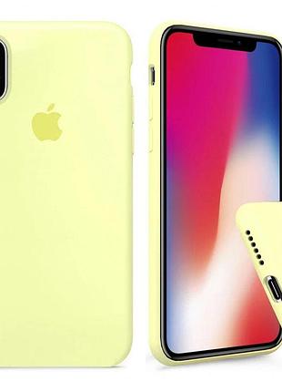 Чохол silicone full case для iphone xs max mellow yellow жовтий