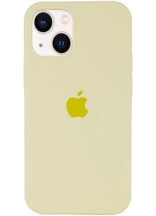 Чехол silicone full case для iphone 14 plus mellow yellow (32) желтый