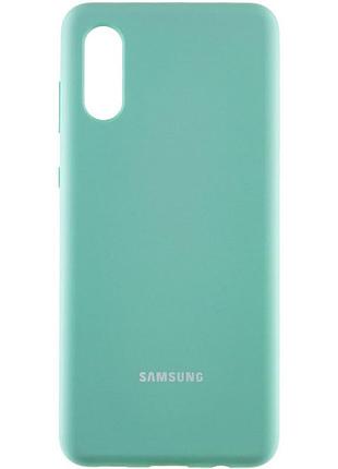 Чохол silicone case для samsung premium a02 sea blue (02) бірюза