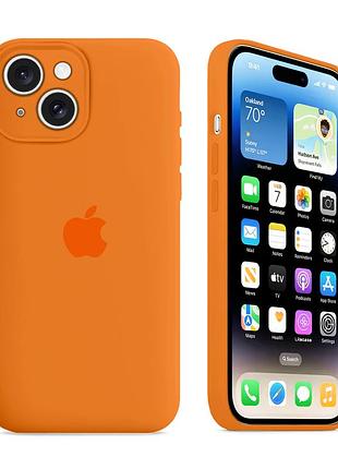 Чохол із захистом камери kassel silicone camera protective для iphone 15 (66) оранжевий kumquat