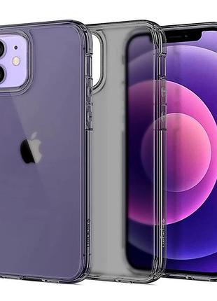 Чехол spigen matte black case для iphone 12/12 pro