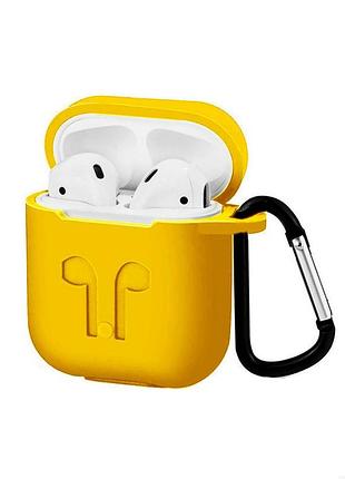 Чехол silicone case carabine для airpods yellow (07) желтый