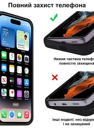 Чехол kassel silicone full case protective для iphone 16 pro с микрофиброй черный black 6