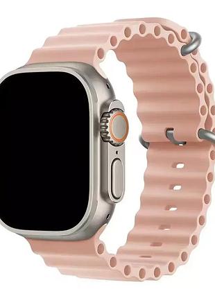 Ремешок для apple watch ocean band 42mm/44mm/45mm/49mm (pink sand) бежевый
