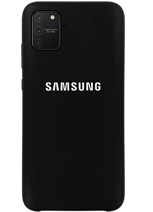 Чохол silicone glass case для samsung s10 lite (25) black чорний