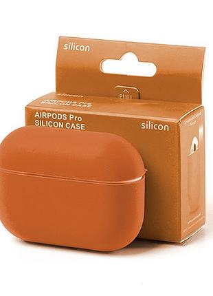 Чохол силіконовий для airpods pro захист від ударів коричневий