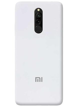 Чехол silicone case premium для xiaomi redmi 8 white (09) белый